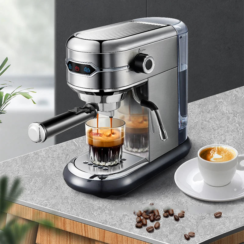 Espresso Coffee Machine 19 Bar 1.1L Automatic Cappuccino Stainless Steel ESE POD Compatible