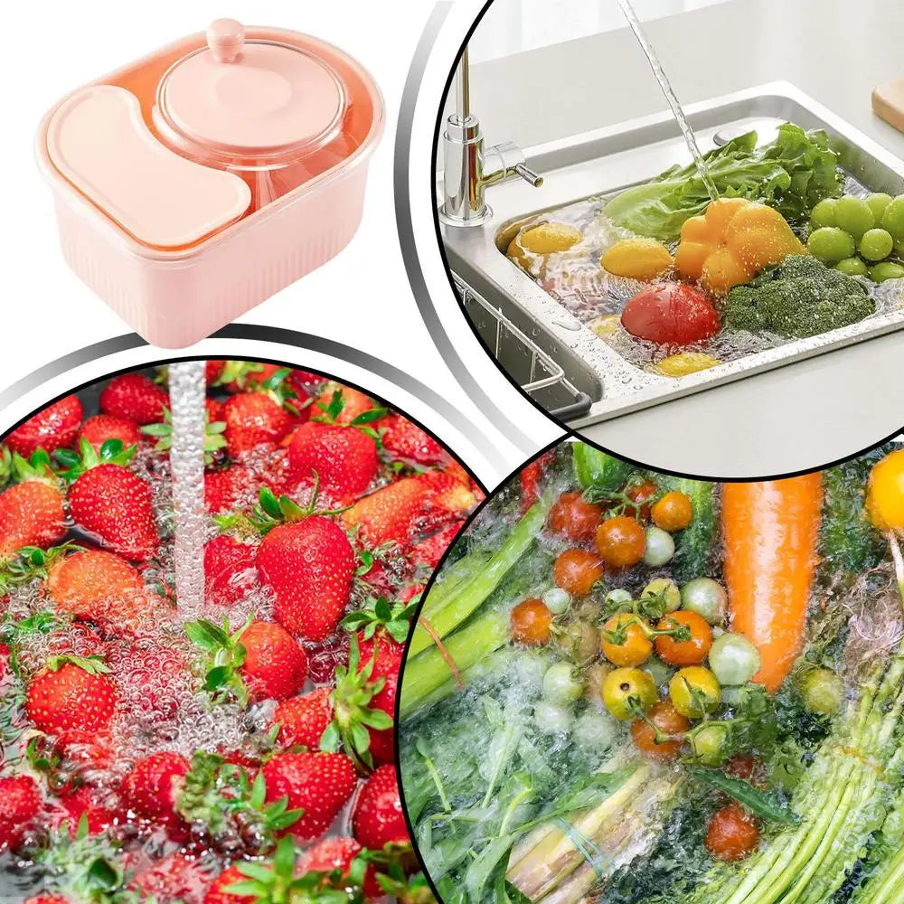 Vegetable Cleaner Spinner Multifunctional Vegetable Scrubber Multifunctional Potato Scrubber With Lid Household Salad Washing