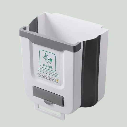 Cubo de basura plegable para cocina, cubo de basura de pared, cubo de basura para puerta de armario de cocina, cubo de basura plegable para vehículos