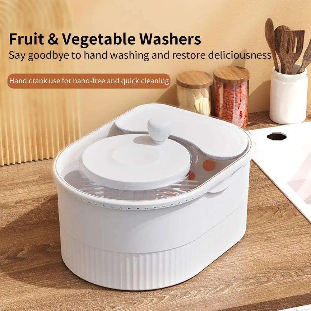 Vegetable Cleaner Spinner Multifunctional Vegetable Scrubber Multifunctional Potato Scrubber With Lid Household Salad Washing