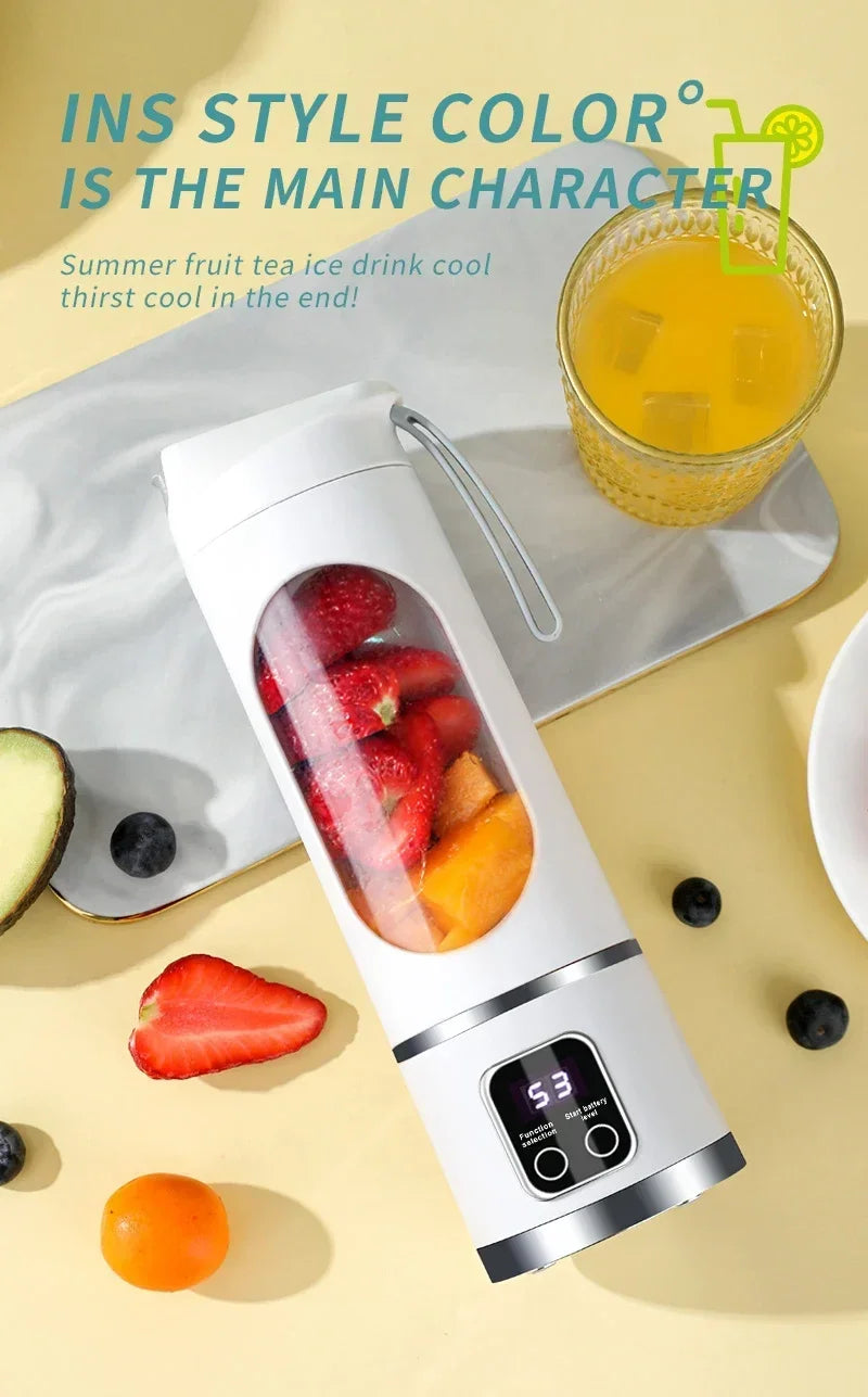 blender juicer Portable Electric Juicer 450ml 8 Blades CV VVVVVV Travel Juicer Machine Chargeable Shakes Smoothie Blenders Fresh Juice Cup