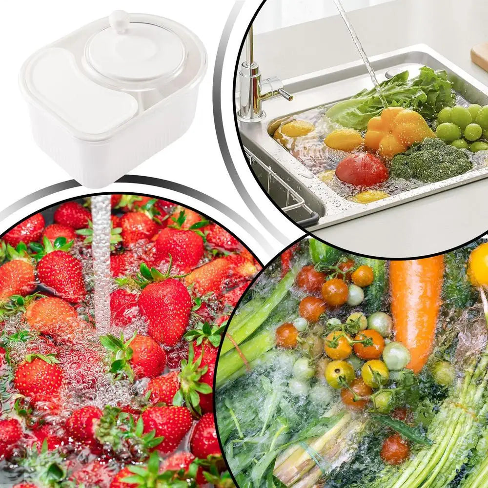 Vegetable Cleaner Spinner Multifunctional Vegetable Scrubber Multifunctional Potato Scrubber With Lid Household Salad Washing