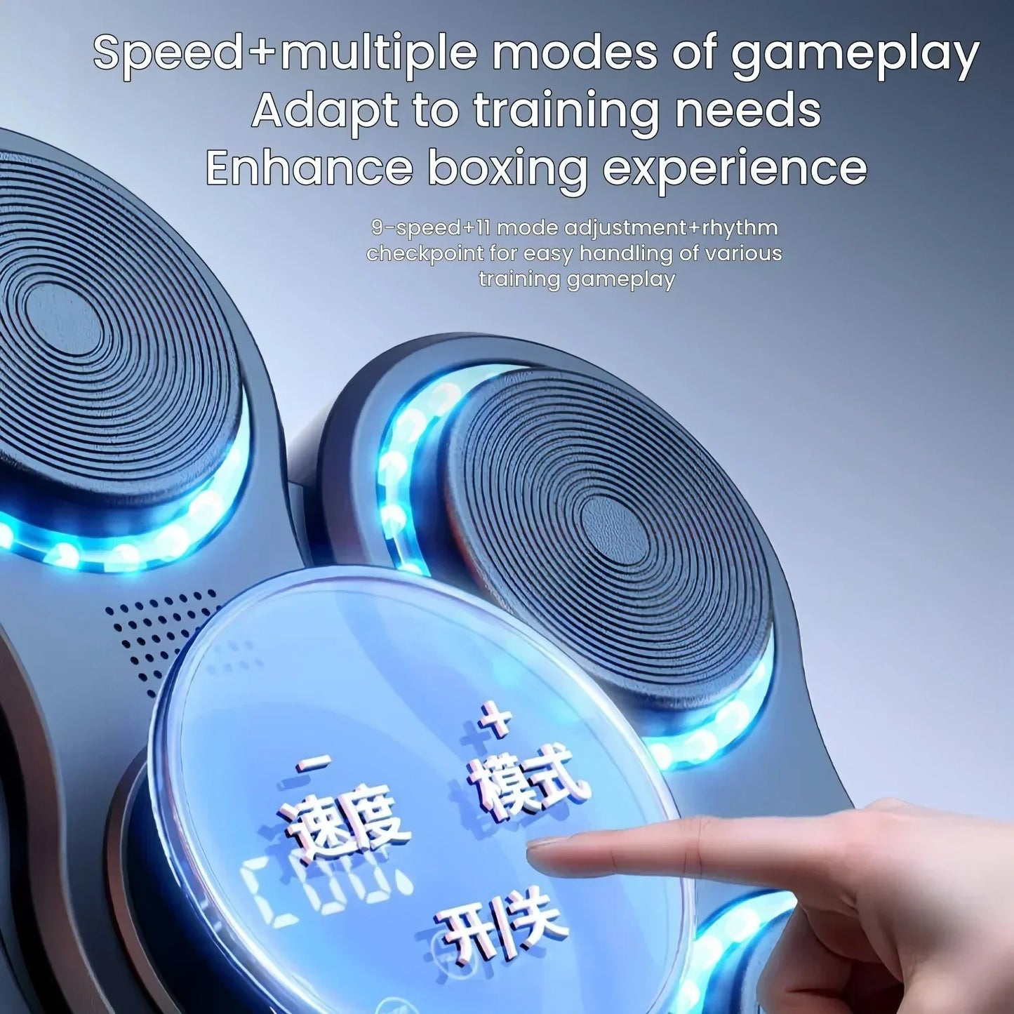 9 Speeds 11 Modes Boxing Equipment for Home with LED Sound Boxing Reaction Training Kids Adults Relaxing Music Boxing Machine