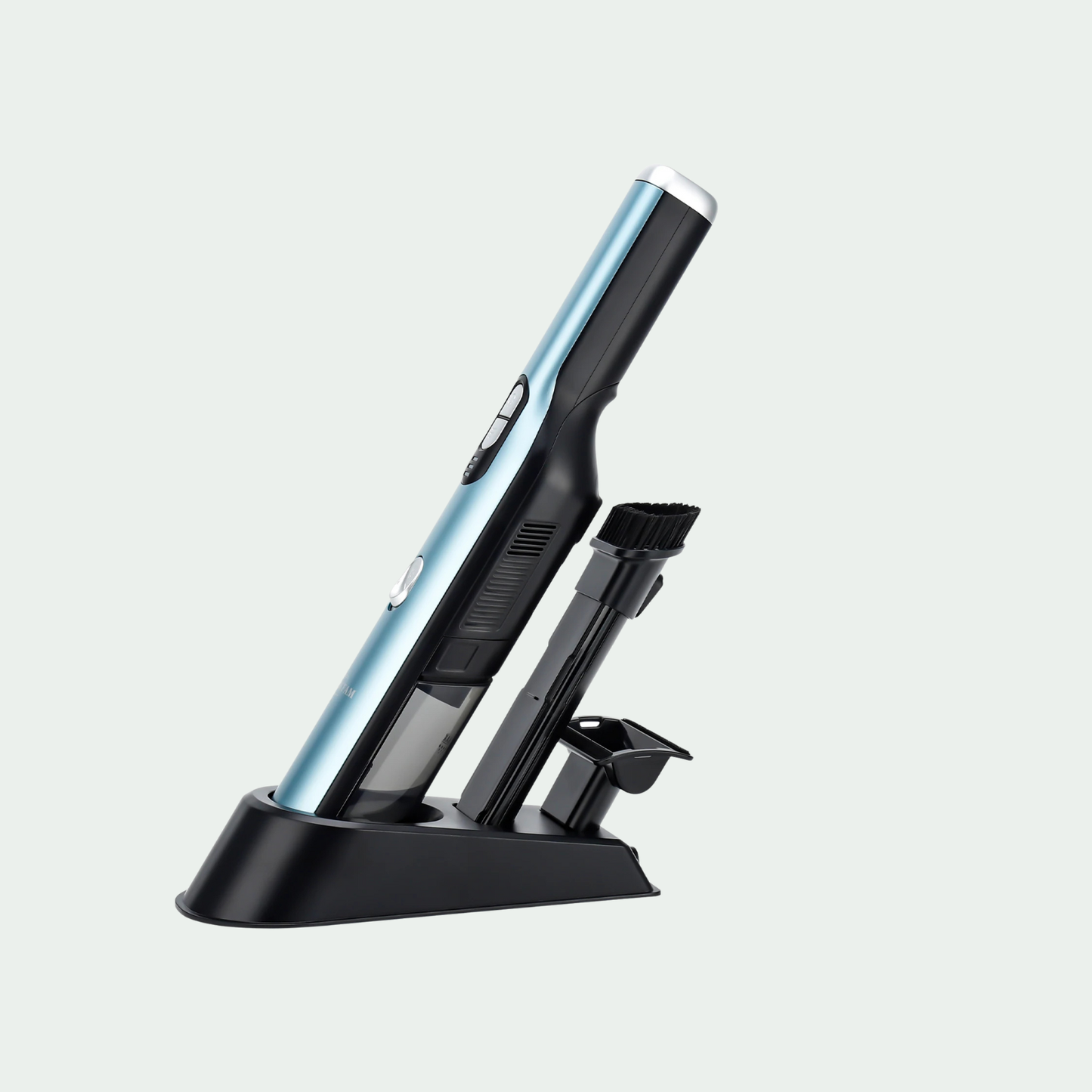 Aspirateur sans fil portatif, aspirateur de voiture portable avec une puissance d'aspiration de 18 kPa, aspirateur à main à charge rapide avec phare LED et rangement.