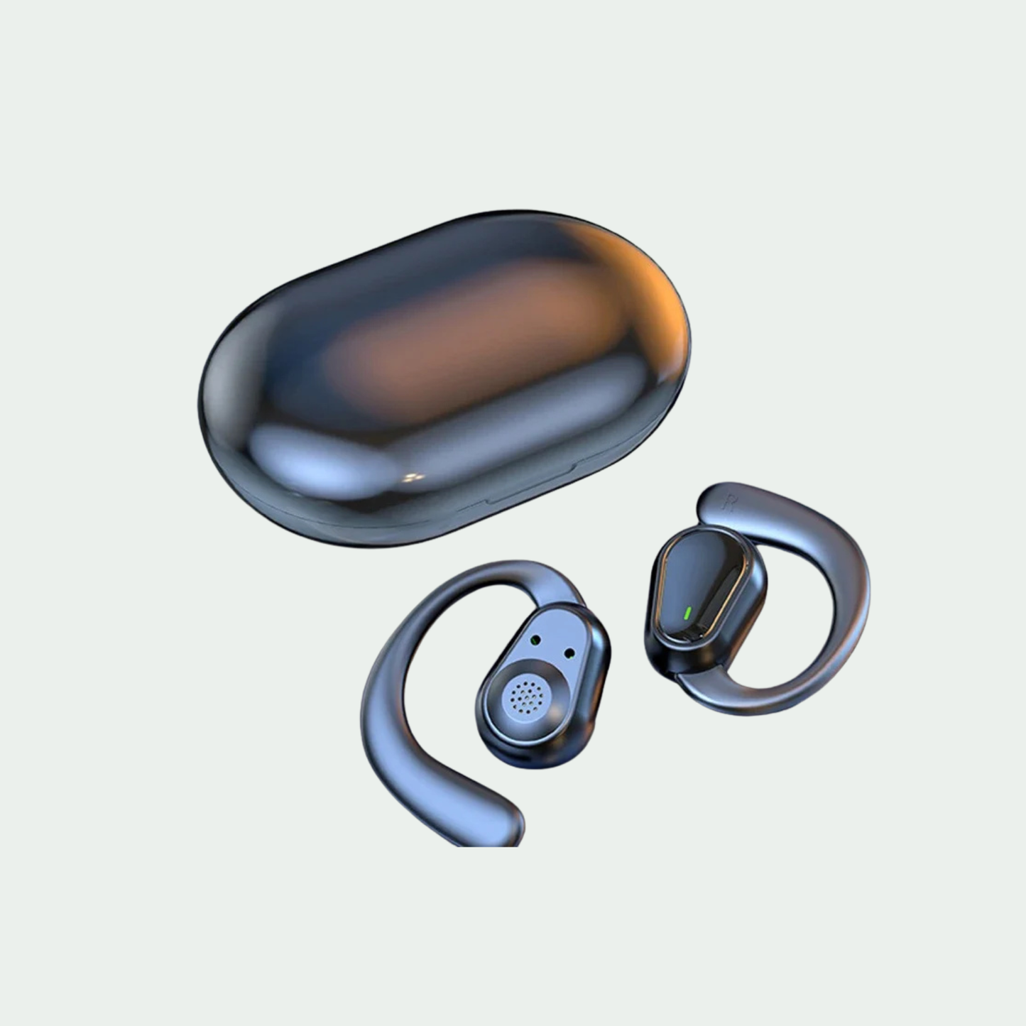 Écouteurs Bluetooth 5.3 avec contour d'oreille, sans fil, stéréo HiFi, étanches, à réduction de bruit, pour téléphone.