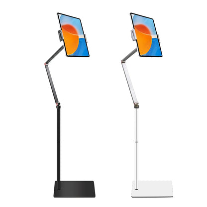 10.1 Tablet Holder Metal Silver Stand for Tablet Cell Phone Holder ipad Tall Floor Stand Flexible Long Arms Phone Holder