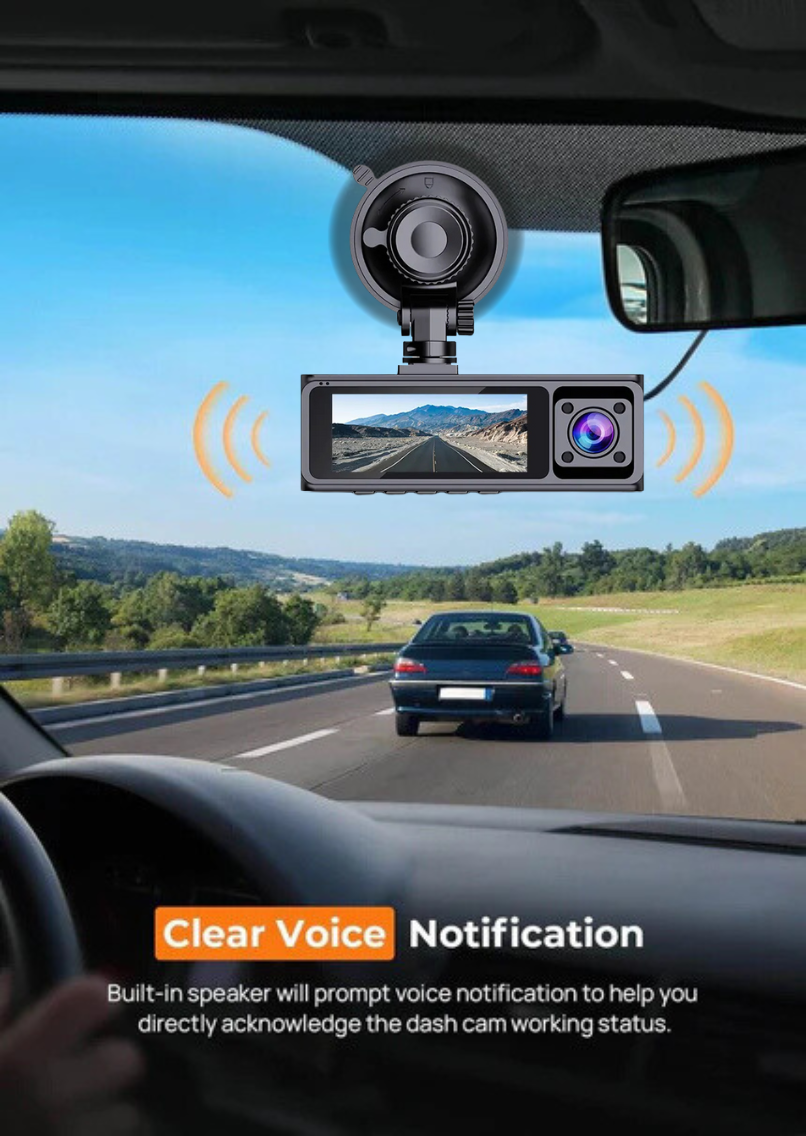 Car Dashcam WiFi 2.5K Night Vision G-Sensor 24h Parking + Free 128GB SD Card