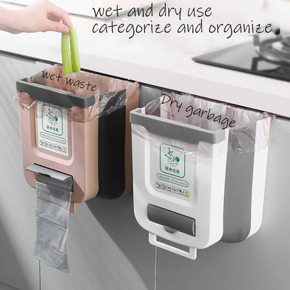 Foldable Garbage Bin Large Capacity Easy Clean Kitchen Bathroom RV 10L