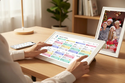 Digital Calendar 2026 Smart Family Planner 1080P Touchscreen Wall Desk Mount. NEWYES 21.5"