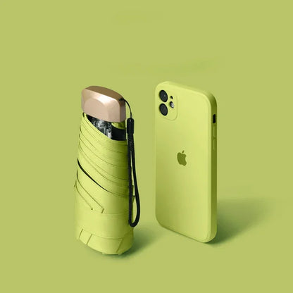 Mini Pocket Rain Umbrella Folding UV Protection Sun Shade Capsule Parasol Compact