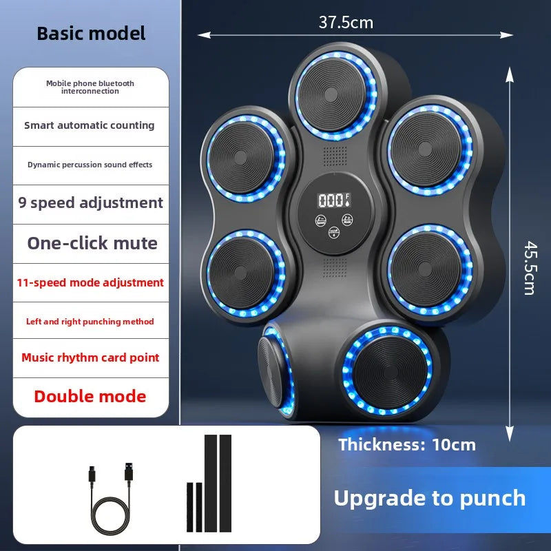 2025 New Model Smart Blue Tooth Music Wall Mounted Boxing Target Music Boxing Machine With Boxing Gloves