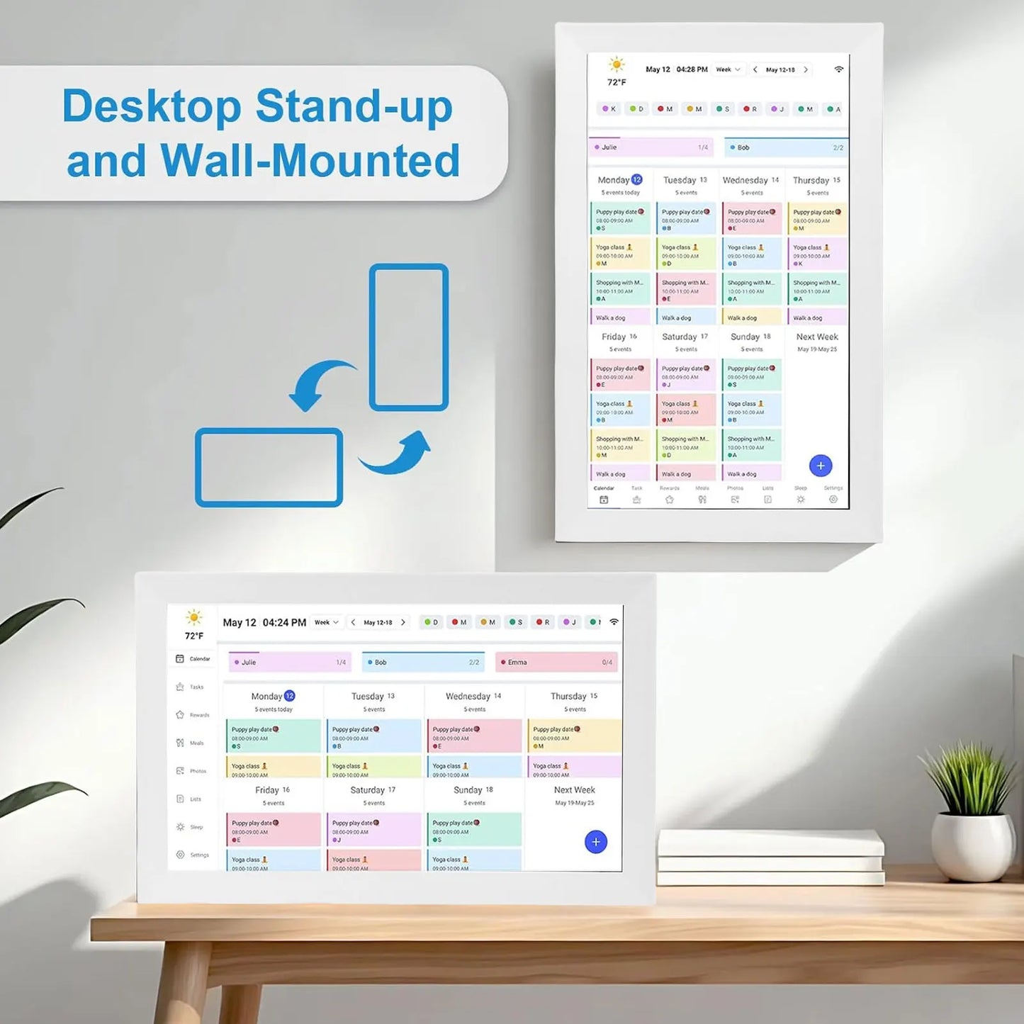 15.6 Inch Touchscreen WiFi Smart Digital Calendar Interactive Display Digital Picture Frame Calendar Planner with APP for Family