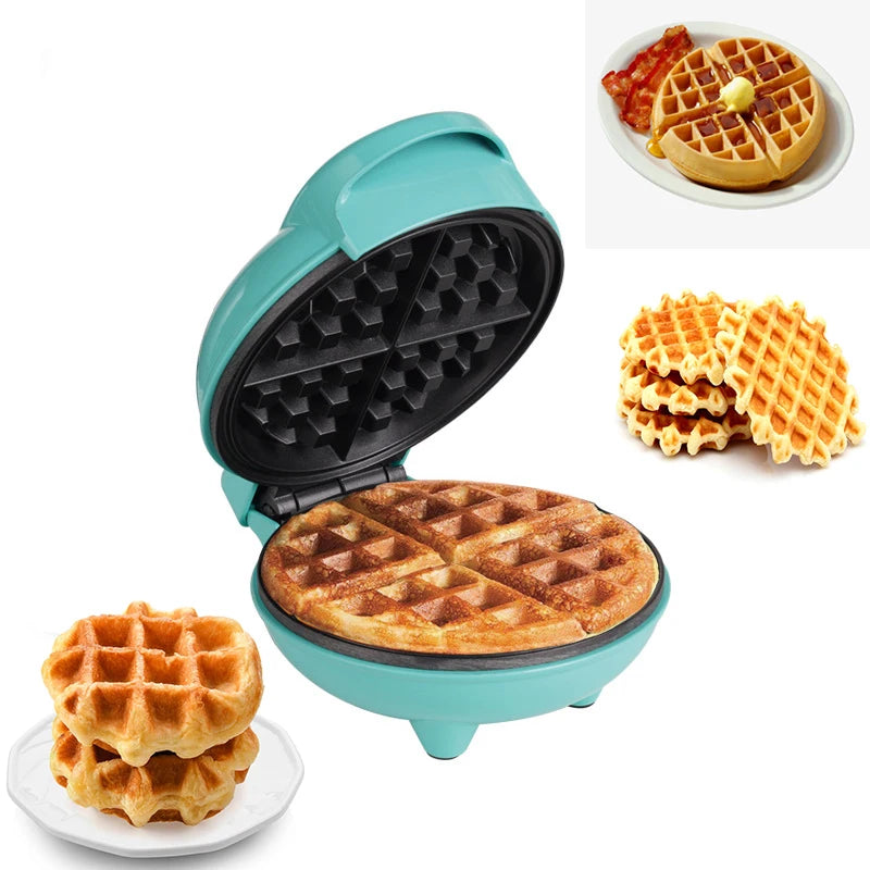 Mini Electric Portable Grill Waffle Maker Pancake Cake Dessert Breakfast Maker Baking Mold Multifunctional Household Appliances