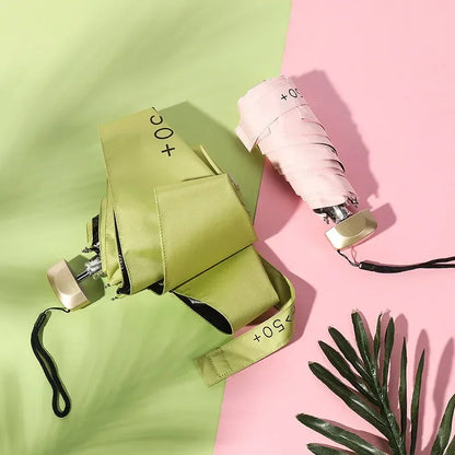 Mini Pocket Rain Umbrella Folding UV Protection Sun Shade Capsule Parasol Compact
