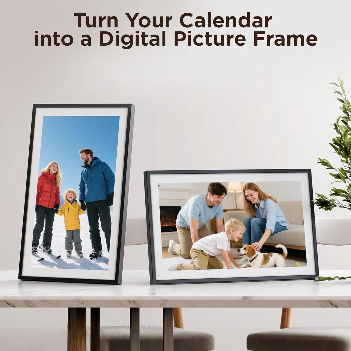Smart Digital Calendar Electronic Calendar 10.1in HD Touchscreen Family Planner with Switchable Digital Photo Frame