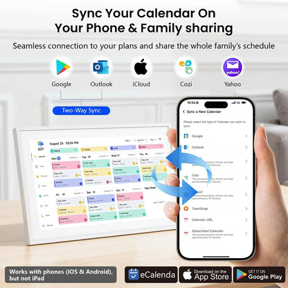 Digital Calendar 2026 Smart Family Planner 1080P Touchscreen Wall Desk Mount. NEWYES 21.5"