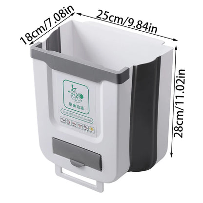 Foldable Garbage Bin Large Capacity Easy Clean Kitchen Bathroom RV 10L