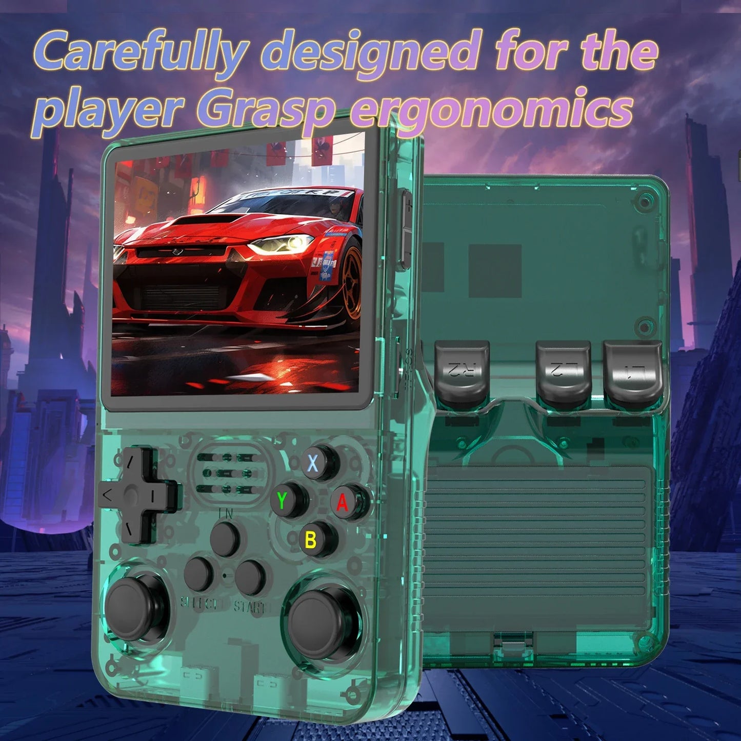 R36S Handheld Game Console 3.5Inch IPS 640x480 Screen Built in 64GB Memory Classic Games Portable Handheld Game Console