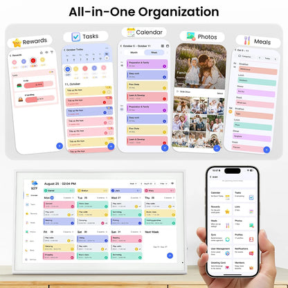 Digital Calendar 2026 Smart Family Planner 1080P Touchscreen Wall Desk Mount. NEWYES 21.5"