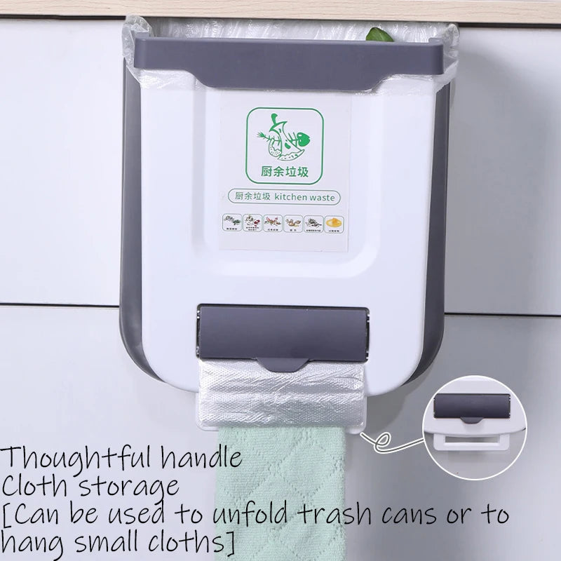 The Kitchen Foldable Garbage Bin Has A Large Capacity And Is Easy To Clean, Suitable For Kitchens, Bathrooms, And RVs