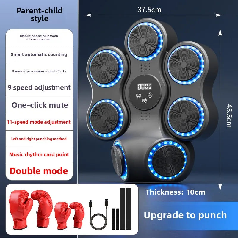 2025 New Model Smart Blue Tooth Music Wall Mounted Boxing Target Music Boxing Machine With Boxing Gloves