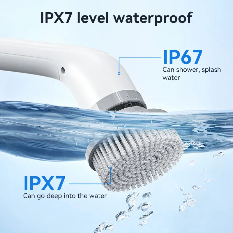 Brosse de nettoyage sans fil A10, brosse électrique rotative, extension réglable, outil de nettoyage puissant pour douche et salle de bain