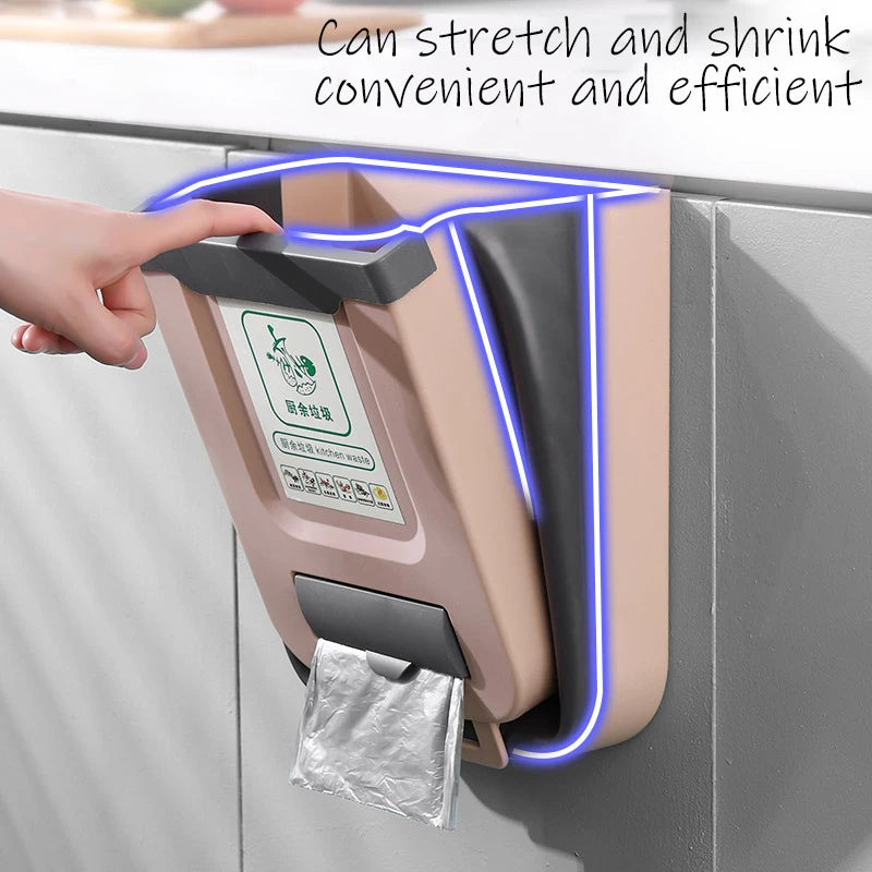 The Kitchen Foldable Garbage Bin Has A Large Capacity And Is Easy To Clean, Suitable For Kitchens, Bathrooms, And RVs