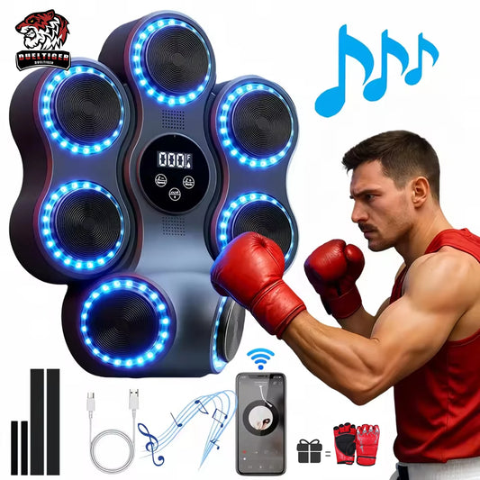 9 Speeds 11 Modes Boxing Equipment for Home with LED Sound Boxing Reaction Training Kids Adults Relaxing Music Boxing Machine