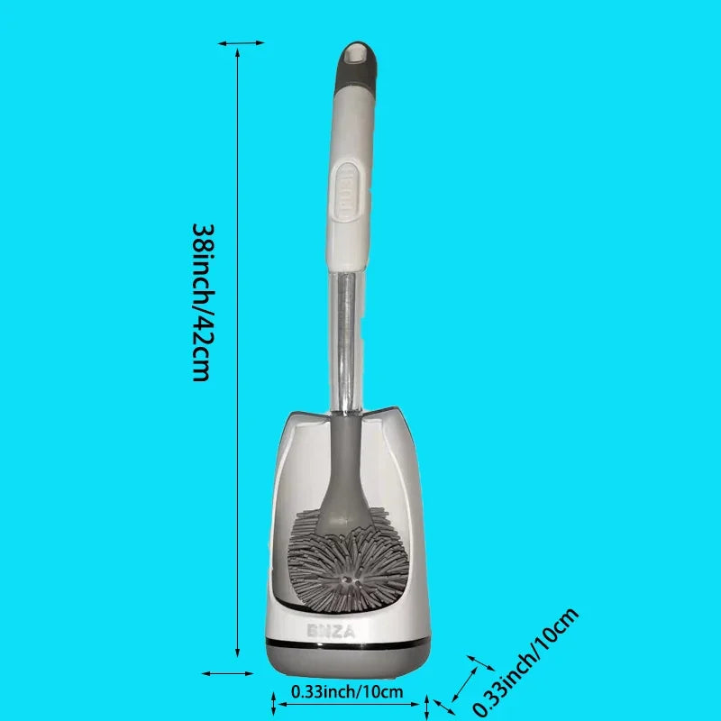Brosse de toilette en silicone, accessoires WC, brosse WC, nettoyage sans recoins, poils doux, brosse de salle de bain.