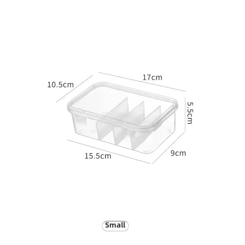 Transparent Data Cable Organizer Case Classification Dustproof Card Organizer with Lid Clutter Collection Box for Office Home