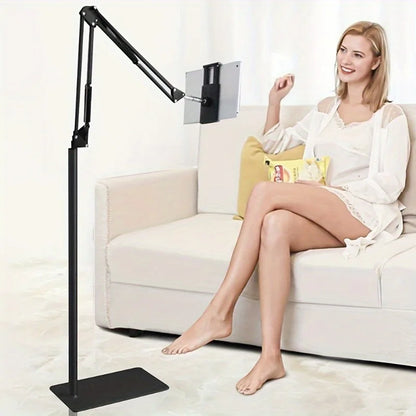 Adjustable Floor Stand Tablet Holder Zinc Alloy Cantilever Bracket Mobile Phone Compatible