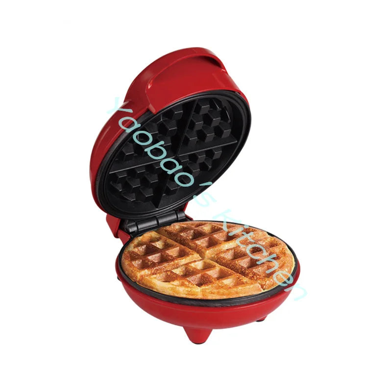Mini Electric Portable Grill Waffle Maker Pancake Cake Dessert Breakfast Maker Baking Mold Multifunctional Household Appliances