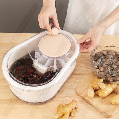 Fruit Cleaner Spinner Large Capacity Manual Vegetable Washer Salad Drainer Basket Kitchen