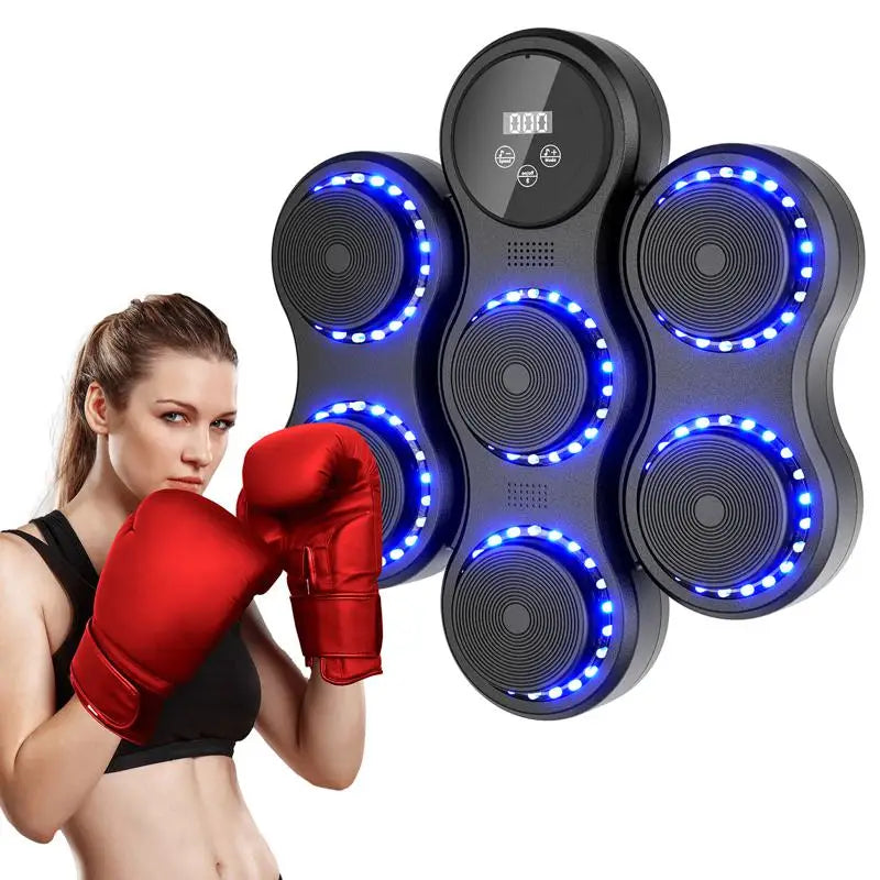 Máquina de boxeo musical inteligente para adultos, fitness, electrónica, de pared, para boxeo masculino y infantil, equipo de entrenamiento con respuesta ajustable.