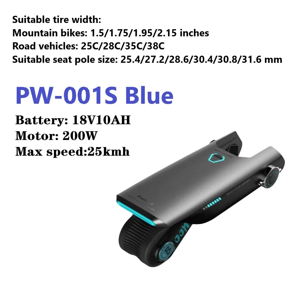 Electric Bike Conversion Kit 31 Miles Range Pedal Assist Road Bike 12V 10AH Tool-Free Installation