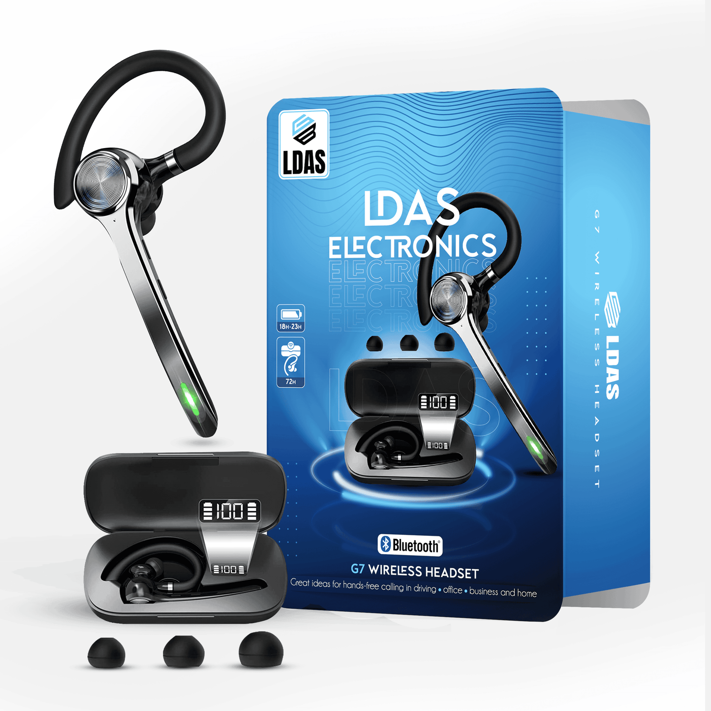 Casque Bluetooth G7 sans fil avec microphone intégré et réduction de bruit